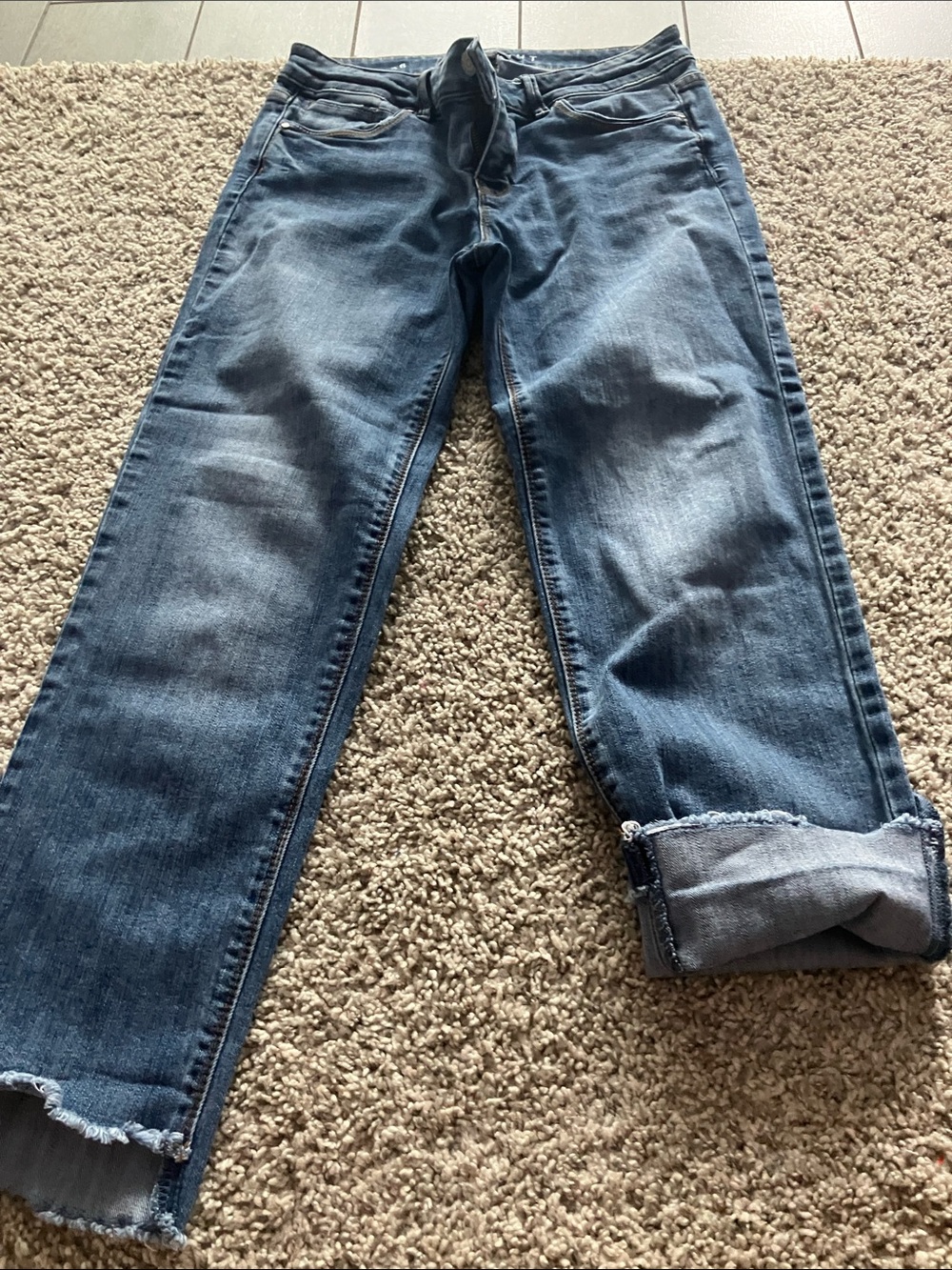 Classic Straight Leg Blue Jeans
